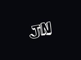 minimal Jn lettre logo, Créatif Jn logo icône vecteur