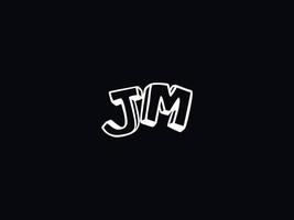 minimal jm lettre logo, Créatif jm logo icône vecteur