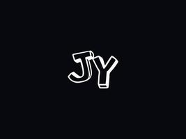 minimal jy lettre logo, Créatif jy logo icône vecteur