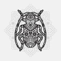 mandala d'insectes. éléments décoratifs vintage. motif oriental, illustration vectorielle. vecteur