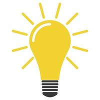 lumière ampoule rayonnant des idées, Créatif analytique en pensant pour information En traitement lumière des idées