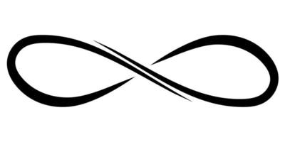 calligraphique logo signe infini, icône infini éternité vecteur