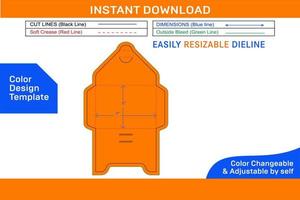 enveloppe et carte 5x7'' modèle, a3 Taille mourir Couper modèle Couleur conception modèle vecteur