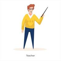 avatar enseignant masculin vecteur