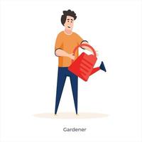 avatar de jardinier masculin vecteur