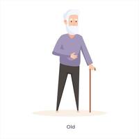 avatar de personne âgée vecteur