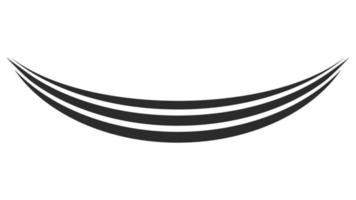 logo Trois incurvé rayures hamac, signe été vacances sur plage vecteur