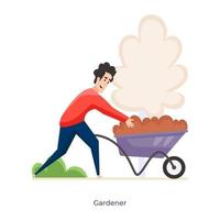 avatar de jardinier masculin vecteur