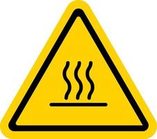 triangulaire signe danger chaud surfaces à l'intérieur éviter contact brûler vecteur