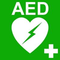 aed automatique externe défibrillateur symbole cœur vecteur