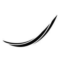 incurvé calligraphique Bande, calligraphie Voyage logo ruban, gracieusement incurvé ligne vecteur