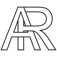 logo signe ar, ra icône signe entrelacé des lettres un, r vecteur logo ar, ra premier Capitale des lettres modèle alphabet un, r