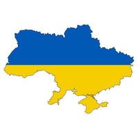 contour Jaune bleu pays drapeau Etat Ukraine carte, uni pays ua sans pour autant guerre vecteur