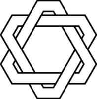logo tatouage tissage Triangles avec Couper coins vecteur
