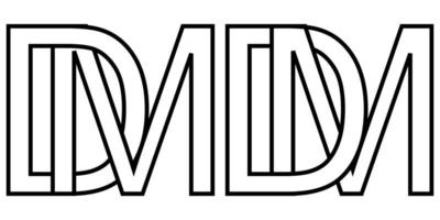 logo Maryland dm icône signe deux entrelacé des lettres m d, vecteur logo Maryland dm premier Capitale des lettres modèle alphabet m ré