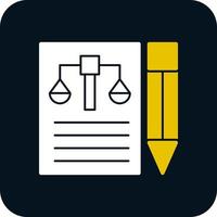 conception d'icône de vecteur de document juridique