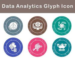 Les données analytique vecteur icône ensemble