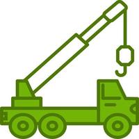 icône de vecteur de camion grue