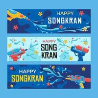 bannière pour le festival de songkran vecteur