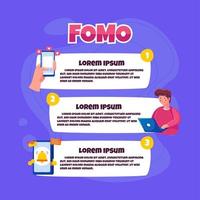 illustration infographique fomo vecteur