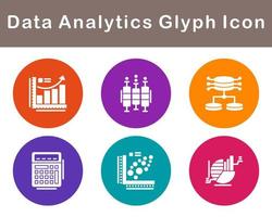 Les données analytique vecteur icône ensemble