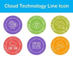 nuage La technologie vecteur icône ensemble