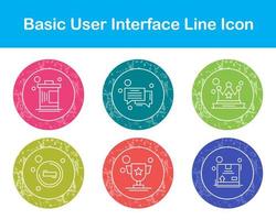 de base utilisateur interface vecteur icône ensemble