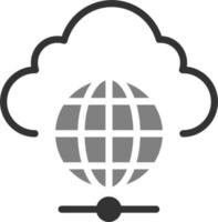 nuage un service vecteur icône