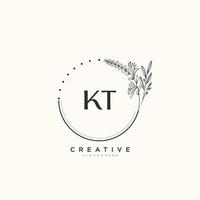 kt beauté vecteur initiale logo art, écriture logo de initiale signature, mariage, mode, bijoux, boutique, floral et botanique avec Créatif modèle pour tout entreprise ou entreprise.