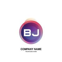 bj initiale logo avec coloré cercle modèle vecteur