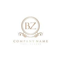 bz lettre initiale avec Royal luxe logo modèle vecteur
