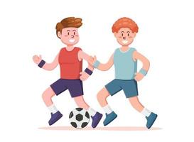 football joueur avec le balle. en jouant Football vecteur illustration