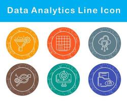 Les données analytique vecteur icône ensemble