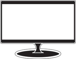 ordinateur ou la télé bureau écran moniteur, numérique électronique avec noir et blanc visuels vecteur