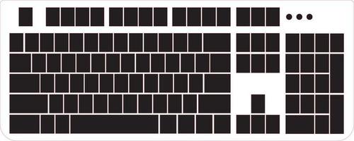 Vide PC clavier icône illustration la communication dactylographie l'écriture électronique La technologie équipement vecteur