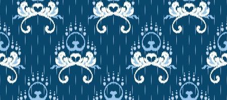 africain ikat paisley broderie. batik textile ikat floral sans couture modèle numérique vecteur conception pour impression sari kurti bornéo en tissu frontière Ikkat dupatta