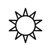 Soleil icône vecteur. Facile minimal moderne conception. vecteur