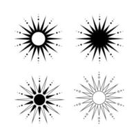 boho céleste Soleil étoile icône logo. Facile moderne abstrait conception pour modèles, impressions, la toile, social médias des postes vecteur