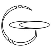 lettre g icône illustration vecteur