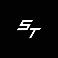 st logo monogramme avec en haut à vers le bas style moderne conception modèle vecteur