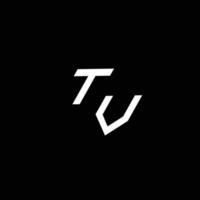 la télé logo monogramme avec en haut à vers le bas style moderne conception modèle vecteur