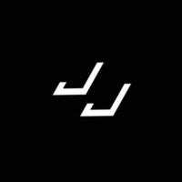 jj logo monogramme avec en haut à vers le bas style moderne conception modèle vecteur