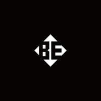 monogramme logo conception avec diamant carré forme vecteur