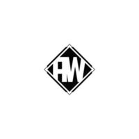 monogramme logo conception avec diamant carré forme vecteur