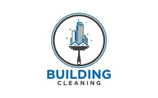 maison bâtiment nettoyage un service entreprise. logo conception modèles vecteur