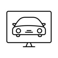 diagnostic icône illustration. voiture icône avec portable. icône en relation à voiture service, voiture réparation. contour icône style. Facile vecteur conception modifiable