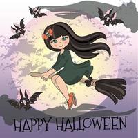 content Halloween effrayant vacances dessin animé vecteur illustration ensemble