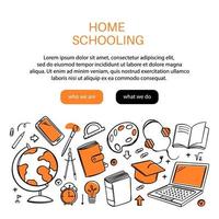 Accueil scolarité concept griffonnage vecteurs pour en ligne éducation vecteur