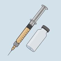 hypodermique injection médical équipement vecteur illustration