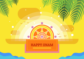 Vecteur heureux onam